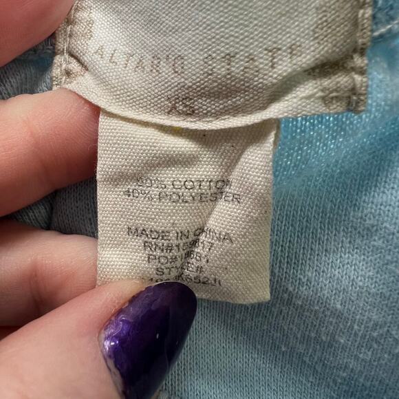 Altard State Long Sleeve Scoop Neck Light Blue Sweatshirt Oversized Size XS - Picture 6 of 6